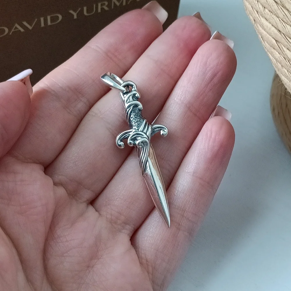 David Yurman Men's Dagger Pendant Amulet in Sterling Silver